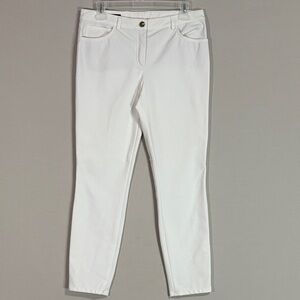 Escada Off-White Slim Ankle Pants Women’s 36 Stretch Tailored